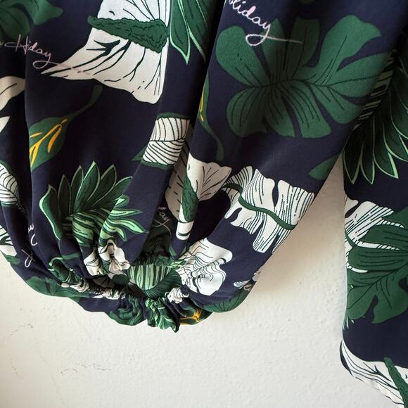 Buenos Ninos Tropical Polyester Blouse V Neck - Picture 8 of 11